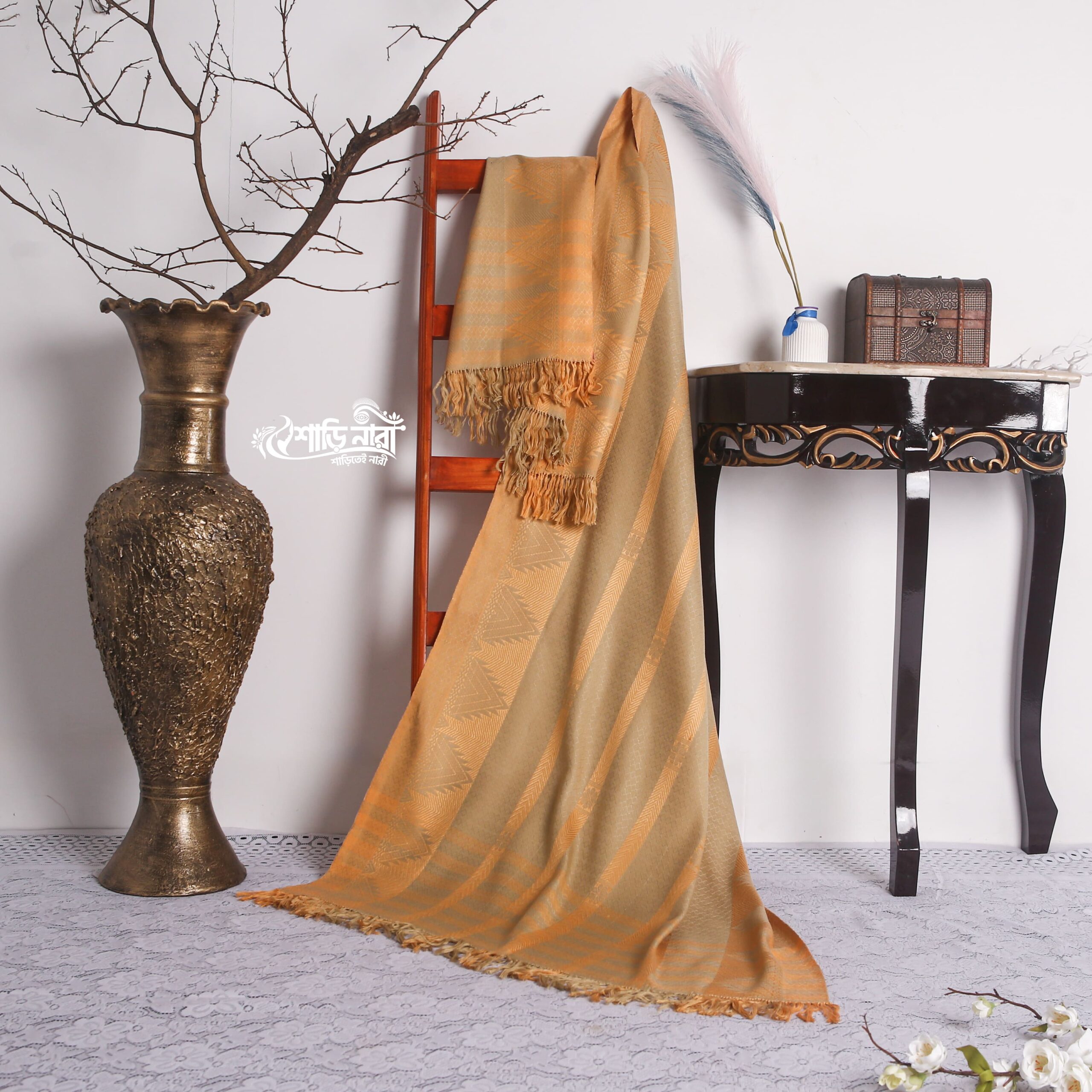 OLive (4) Minakari Jamdani Olive - Image 1