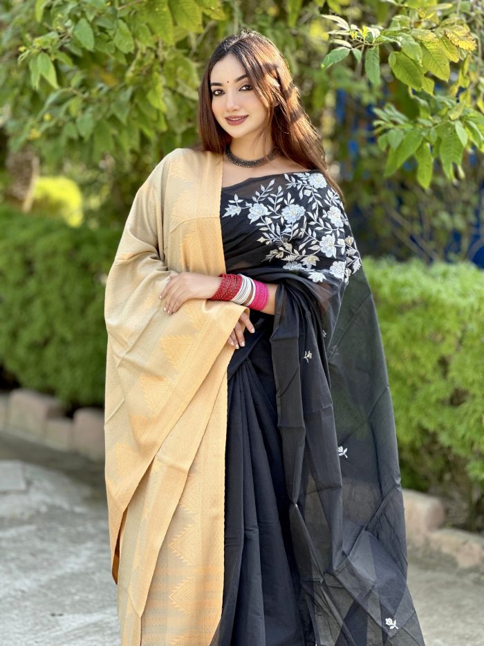 Smart Jamdani Shawl 01 - Image 1